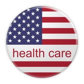 american flag health care button