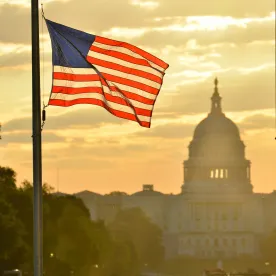 american flag and capitol 