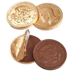 choco coins, food packaging