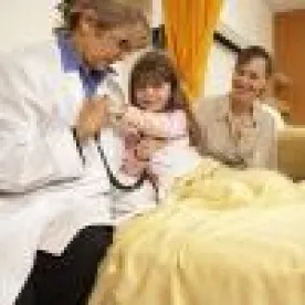 Doctor with child, health care courts