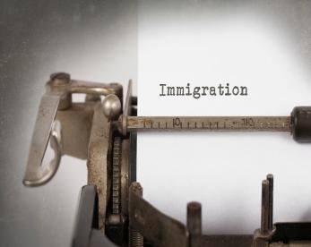 Immigration, typewriter