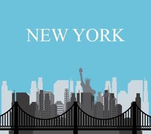 new york, blue, skyline, bridge