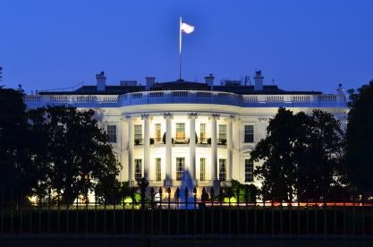 Picture of White House at night 