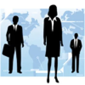 Business People with World