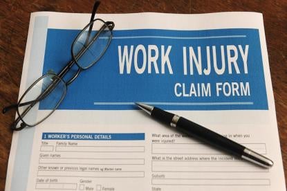 OSHA Claim workform for injury in California