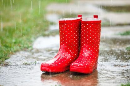 boots in rain