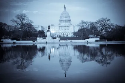 the Capitol in Washington DC reflecting in allegedly clean water