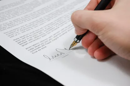 Employment NDA being signed 