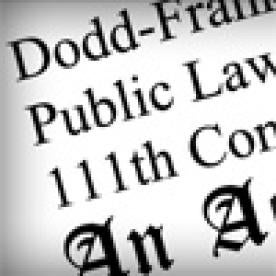 Dodd-Frank legislation on paper