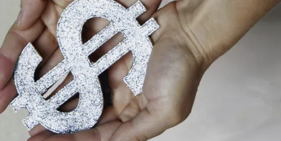 Dollar sign in hand 
