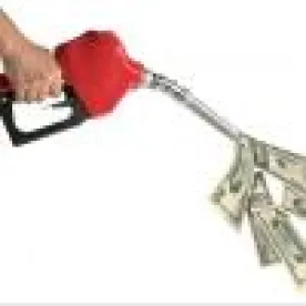 gas pump with money
