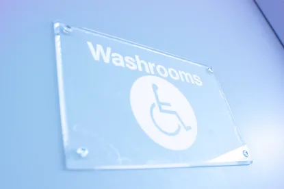 handicapped washroom sign