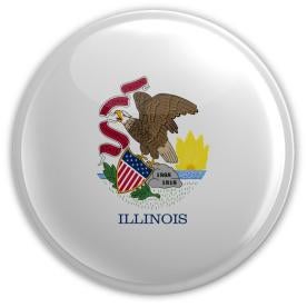 Illinois Flag Button