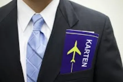 businessman with plane ticket, skilled workers, green cards
