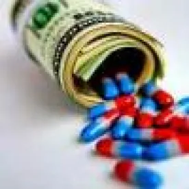 Dollars with pills