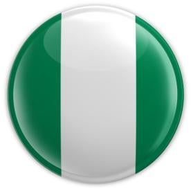 Nigerian Flag badge button