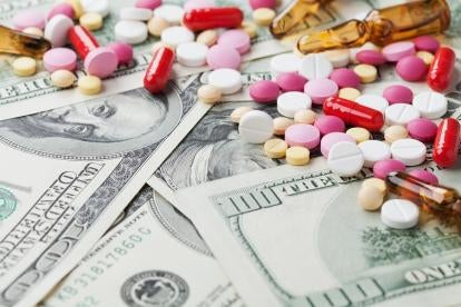 pills and usa money, fda, drug pricing