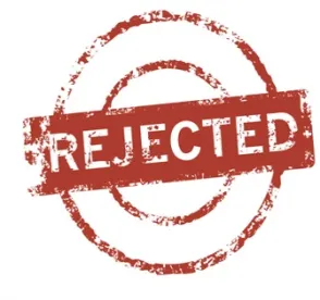 rejected stamp, claim language