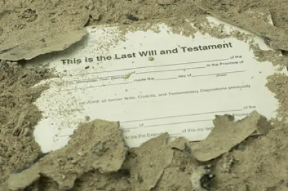 will in dust, estate tax repeal