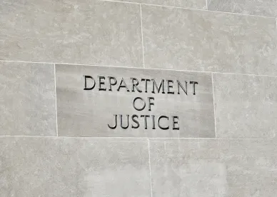 Department of Justice DOJ corporate compliance emphasis
