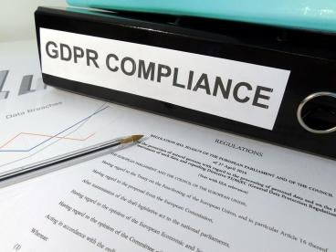 binder containing regulations for General Data Protection Regulation GDPR