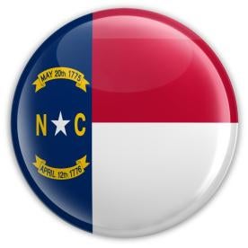 Official North Carolina state flag badge button