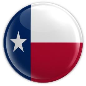 texas flag button worn in civil court during litigation