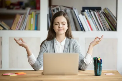 meditating at your desk may be prime billable hours use