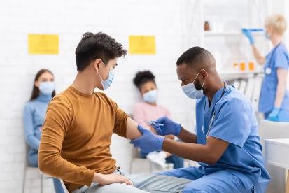 employee getting a vaccination on leave time