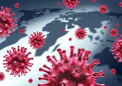 coronavirus droplets taking over the world