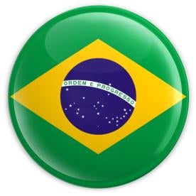 flag of brazil button