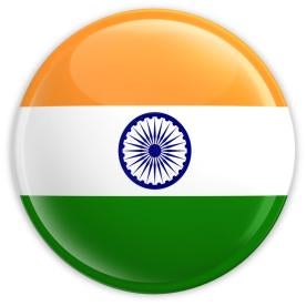 India Flag in a button
