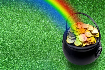 Irish bank pot of gold