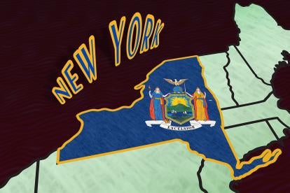 new york State under the state flag