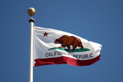 California Flag on a Bue Sky