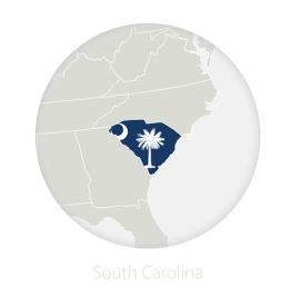 South Carolina on a pill button