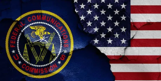 FCC logo public notice regarding Stir/Shaken and robocall mitigation database