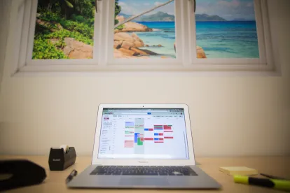 computer on desk