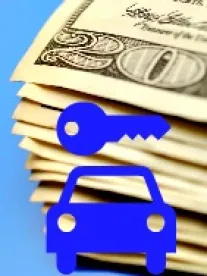 Stack of Money with Car