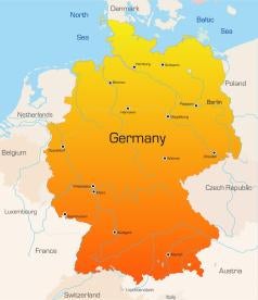 Germany on a map Disablity Certificates