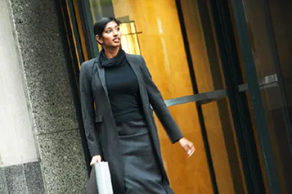 Businesswoman Leaving 