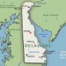 Delaware on a map 