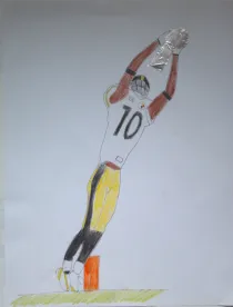 footbal player drawing