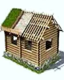 House with grass roof