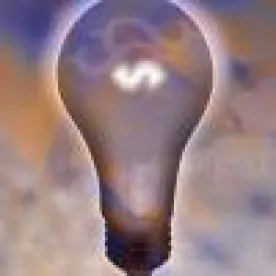 Light bulb money symbol