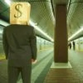 Money bag on head election law - will money buy election 