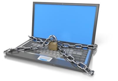 locked laptop, cybersecurity, nist