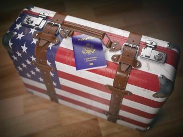 usa suitcase, global entry