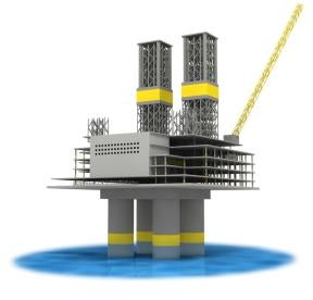 oil rig on water, fifth circuit, welding