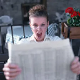 looking at paper, screaming, pr